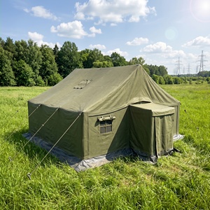 Tente de campement pour réfugiés BC, <span class=keywords><strong>prix</strong></span> usine personnalisé, en toile robuste avec structure métallique et vestibule métallique pour l'extérieur - Product Image 3