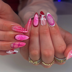 เล็บปลอมฝรั่งเศสสุดหรูแบบกดติด  ยาวเต็มเล็บ  ทำมือ  แบรนด์ส่วนตัว - Product Image 6