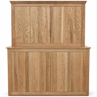 Comptoir de bar professionnel en chêne de 2,4 m, pliable et articulé, avec armoire arrière de 195 cm, idéal pour les événements, mariages, banquets et locations.