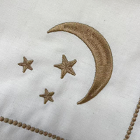 Set de table brodé avec un visage souriant, tissu en coton, pour la maison, le restaurant, les banquets, la décoration de table, logo personnalisé accepté