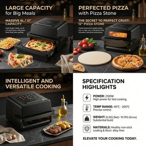 Freidora de Aire Digital Inteligente de Gran Capacidad (6L) con Ventana Visible y Pantalla Táctil LED de 2100W para una Cocina Saludable en el Hogar - Product Image 6