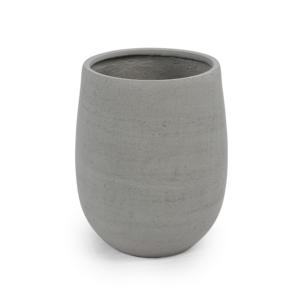 Pot de fleurs en fibre de verre de style américain, design en forme d'œuf gris clair moucheté pour la décoration intérieure et extérieure du jardin et du patio - Product Image 3