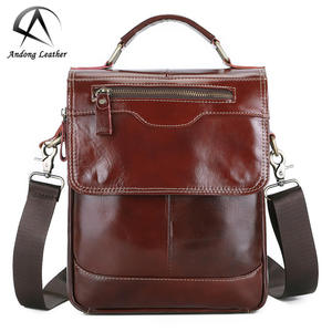 Bolso bandolera de cuero genuino Andong para hombre, estilo casual de negocios, gran capacidad, maletín, bolso cruzado. - Product Image 1