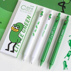 Bolígrafos de tinta de Gel Little Green <span class=keywords><strong>Caterpillar</strong></span>, bolígrafo neutro bonito, suministros de escritura escolar, regalo estacionario para el Día de los niños - Product Image 2