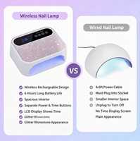 Lampe UV LED sans fil rechargeable SUNKIN BM-18 à haute puissance, entièrement perforée, pour le séchage rapide des ongles en salon