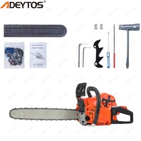 Tronçonneuse à essence 52 cm³ 5200, 2 temps, refroidie par air, puissante, pour couper le bois, avec guide-chaîne de 20 pouces, outils de jardinage