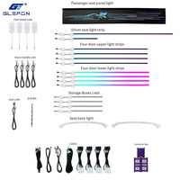 Für Land Rover Discovery Sport 2020-2025 Glefon 64 Farben 12V 3-5W Auto-Innenraum-Ambientebeleuchtungs-Set Plug-and-Play Atmosphärenlampe