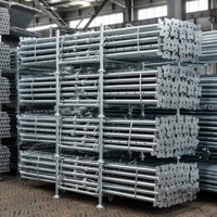 Andamio de Anillo con Refuerzo Diagonal de Alta Resistencia, Galvanizado en Caliente, Directo de Fábrica, para Soporte de Encofrado de Hormigón en Edificios de Gran Altura
