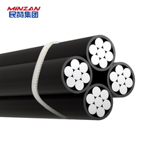 AAC AAAC ACSR ABC Cable de Paquete Aéreo 0,6/1kv Aislamiento Xlpe o desnudo 3 Core 16mm 25mm 95mm 120mm Cable Abc de aluminio