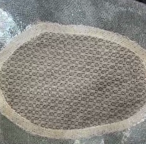 6x9 6x8 7x10 8x10 Base de seda atada a mano PU alrededor de stock listo 100% Sistema de Peluca de peluquín de cabello humano real para hombres 100% de aspecto natural - Product Image 5