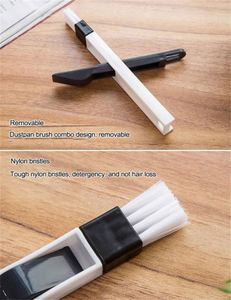 Brosse de nettoyage multifonctionnelle 2-en-1 pour fenêtres, portes et claviers, avec tête en microfibre et manche en plastique - Product Image 4
