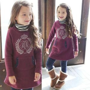 Ropa Infantil al por Mayor, Vestidos Lisos de Invierno para Niñas, Vestidos de Playa con Flores - Product Image 1