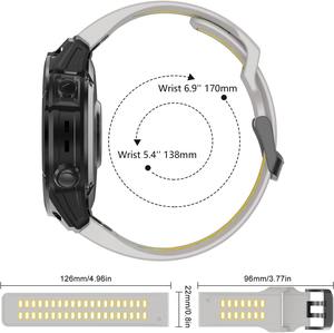 Nouveau Bracelet de Montre Connectée Classique de Luxe Réglable Rapide 26mm en Caoutchouc Souple pour le Sport, Compatible <span class=keywords><strong>Garmin</strong></span> Fenix 8 7 7X 6 6X 5 - Product Image 3