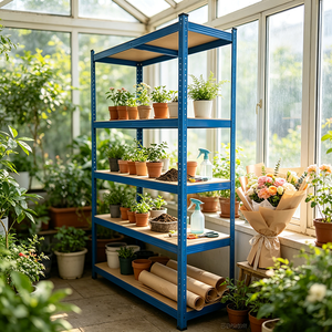 Heavy Duty Boltless Steel Storage Shelving <strong>Unit</strong> 5 Tier Garage Mounting <strong>Organization</strong> Workshop Metal Shelf Rack - Product Image 1
