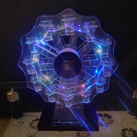 Présentoir rotatif moderne en acrylique LED écologique et lavable, pré-assemblé et recyclable pour verres à shot