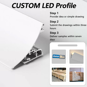 Profilé LED en aluminium pour éclairage <span class=keywords><strong>indirect</strong></span> bidirectionnel, type mur-washer, pour plinthe murale, moulure de couronne <span class=keywords><strong>et</strong></span> villa linéaire - Product Image 6