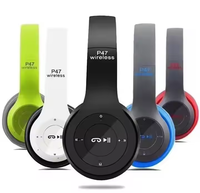 Casque sans fil à prix réduit, casque de jeu sans fil pour joueurs, casque stéréo HiFi avec carte TF