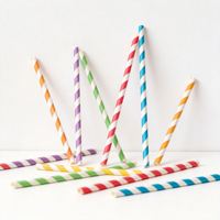 Pailles en papier recyclé, biodégradables, emballées individuellement, pailles jetables en papier kraft pour boire