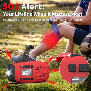 <span class=keywords><strong>Radio</strong></span> météo d'urgence solaire à manivelle 2000mAh Notradio fonctionne <span class=keywords><strong>sans</strong></span> réseau - Product Image 3