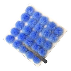 中国工厂批发多彩3厘米3.5厘米4厘米5厘米貂皮毛球真貂皮绒球装饰绒球用品 - Product Image 4