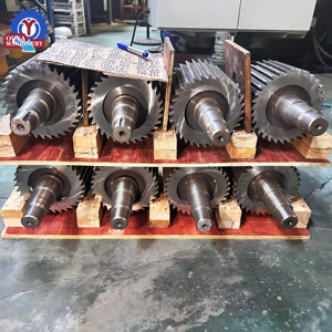 プラスチック & ラバーホブロータリーカッターブレードギアホブロータリーナイフペレタイザーローターブレードナイフペレタイザーローラーマシン - Product Image 6