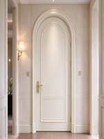 Ensemble de portes pré-assemblées en MDF, porte intérieure complète en MDF avec architrave pour bâtiment commercial