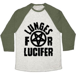 Lunges for Lucifer Unisex Tri-Blend <b>Baseball</b> <b>Tee</b> - Product Image 3