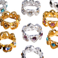 Nouveauté 2026 Perles en alliage vintage micro-incrustées en forme de cœur à trou droit pour accessoires de bijoux, porte-clés de téléphone et chaînes de sac DIY
