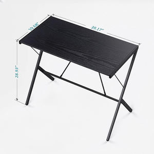 مكتب كمبيوتر مريح على شكل X طاولة ألعاب عصرية للمكتب المنزلي مع مكتب دراسة خشبي قوي - Product Image 6