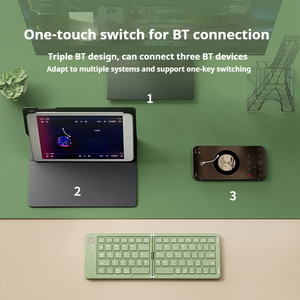 Eweadn B023 67 Key Xách Tay Có Thể Gập Lại Cho <span class=keywords><strong>Bluetooth</strong></span> Bàn Phím Không Dây Sạc USB Giao Diện Cho Văn Phòng Máy Tính Bảng Máy Tính Xách Tay Hoặc Điện Thoại - Product Image 2