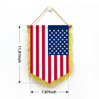 Drapeau fanion personnalisé en polyester avec logo, pour club sportif, équipe, toutes tailles, bannière suspendue avec pompon pour club, école et souvenir
