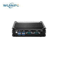 Mini PC industriel sans ventilateur Wanlan, 2 ports LAN, Intel J4125, 1*DDR4, 1*MSATA SSD, 2 ports COM, HD, garantie 3 ans, micro PC de bureau