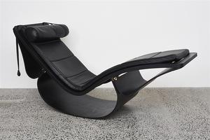 เก้าอี้โยกหนังหรูหราแบบเรียบง่ายทันสมัยออกแบบเฟอร์นิเจอร์ห้องนั่งเล่น - Product Image 4