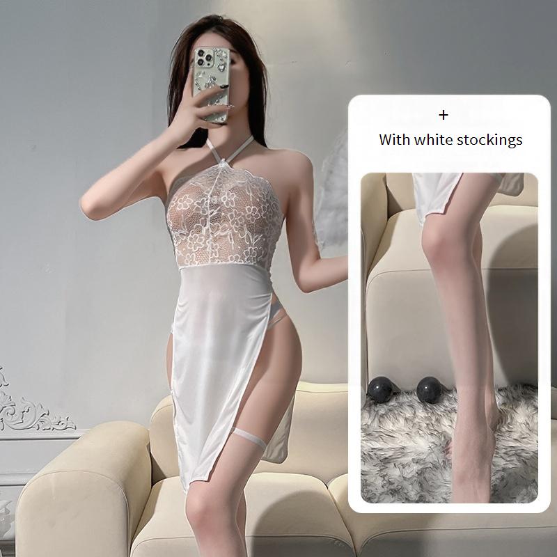 White + white suspenders