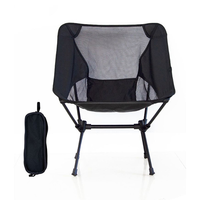 Chaise pliante portable ultra-légère en acier au carbone dossier respirant chaise Oxford Moon pour Camping en plein air gymnastique pêche de loisirs