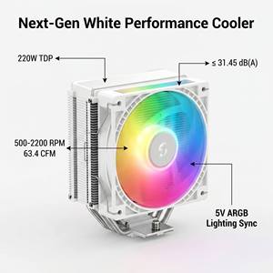 พัดลมระบายความร้อนซีพียู DeepCool AG400 ARGB WH สีขาว รองรับ TDP 220W สำหรับ LGA1700 1200 และ AM5 AM4 พร้อมพัดลม PWM ขนาด 120 มม. รุ่นอัปเกรดสำหรับเจเนอเรชั่นถัดไป - Product Image 6