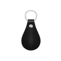Porte-clés en cuir PU personnalisable avec logo, impression en relief, simple, pour voiture, cadeau d'affaires, durable