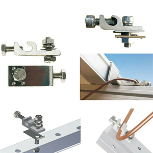 Bảng điều khiển năng lượng mặt trời gắn khung cố định kẹp mặt đất Lugs ốc vít hỗ trợ quang điện cho hệ thống năng lượng mặt trời cài đặt phụ kiện - Product Image 6