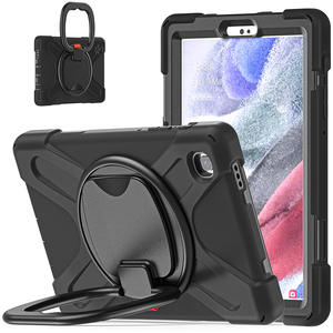 Pour Samsung Galaxy Tab A7 lite T220 boîtier de tablette à réglage multi-angle Anti-chute protecteur d'écran intégré - Product Image 1