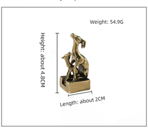 Metallo artigianato <span class=keywords><strong>cervo</strong></span> pulsante madre sigillo di rame manico di <span class=keywords><strong>cervo</strong></span> ornamenti all'ingrosso - Product Image 2