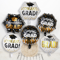 Balon Foil Helium Bulat Ramah Lingkungan Ukuran 18 Inci untuk Dekorasi Pesta Wisuda dan Baby Shower Grosir