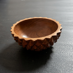 Bol de service alimentaire en bois classique fait à la main - Articles de cuisine écologiques - Marque PT Bumi Jaya Nusantara - Modèle Gear - Fabriqué en Java centrale - Product Image 1