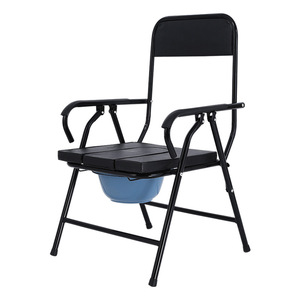 Aluminum Alloy <b>Folding</b> <b>Commode</b> Chair For Elderly And Adults Portable Toilet With Bucket Easy Assemble - Product Image 2