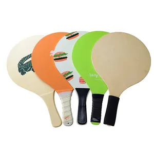 Raquete de tênis de praia, logotipo personalizado, praia, batatas de alta qualidade, atacado, preço, madeira cn; zhe, bola de madeira 0.5*19*800 cm