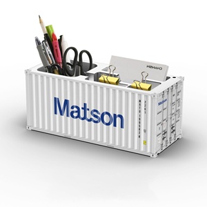 Vente de liquidation B2B, boîte de rangement multifonctionnelle en conteneur d'expédition, crayon, <span class=keywords><strong>porte</strong></span>-cartes de visite, stylo et support de conteneur d'expédition - Product Image 1