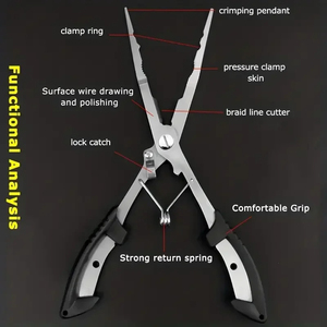 Pinzas para Agarrar Peces, Herramienta de Pesca Multifuncional de Acero Inoxidable, Multiherramienta de Pesca Mejorada para Hombres Amantes de la Pesca - Product Image 4
