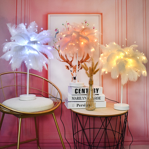 <span class=keywords><strong>Lampe</strong></span> <span class=keywords><strong>de</strong></span> bureau LED créative en plumes, Style <span class=keywords><strong>Tik</strong></span> <span class=keywords><strong>Tok</strong></span>, ambiance romantique, luminaire décoratif d'intérieur, idéal pour un parterre <span class=keywords><strong>de</strong></span> nuit - Product Image 3