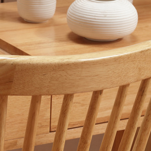 Solid Wood Windsor <b>Chair</b> Natural Color <b>Dining</b> <b>Chair</b> Study <b>Chair</b> Stable Design - Product Image 2