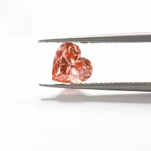Wholesale IGI Certification 1ct 2ct 3ct VVS VS Heart Shape Pink Cvd Lab Grown Diamond Loose