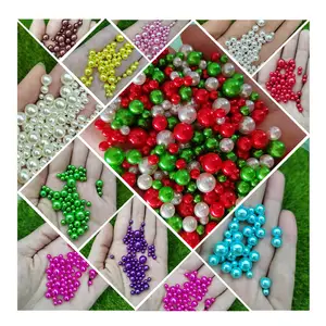 Nouveau populaire 500 g/Lot 4/6/8MM perle artificielle ronde colorée sans trous perles pour bricolage fabrication de bijoux à la main résultats